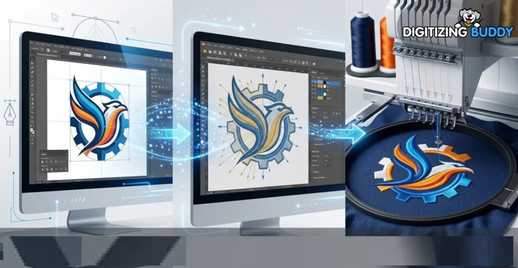 Change EPS files to embroidery format